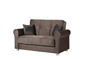 Casual microfiber rolled arms brown microfiber sofa by Casamode additional picture 7