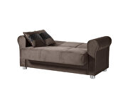 Casual microfiber rolled arms brown microfiber sofa by Casamode additional picture 9