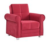 Casual microfiber rolled arms burgundy microfiber sofa by Casamode additional picture 10