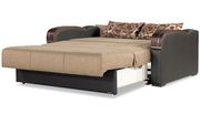 Brown fabric sleeper / sofa bed loveseat w/ storage by Casamode additional picture 6