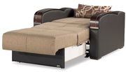 Brown sleeper / sofa bed chair w/ storage additional photo 2 of 2