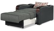 Gray sleeper / sofa bed loveseat w/ storage by Casamode additional picture 3