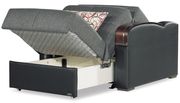 Gray sleeper / sofa bed loveseat w/ storage by Casamode additional picture 4
