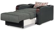 Gray sleeper / sofa bed chair w/ storage additional photo 2 of 2