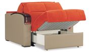 Orange sleeper / sofa bed loveseat w/ storage by Casamode additional picture 2