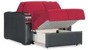 Red sleeper / sofa bed loveseat w/ storage by Casamode additional picture 4