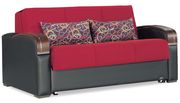 Red sleeper / sofa bed loveseat w/ storage by Casamode additional picture 5