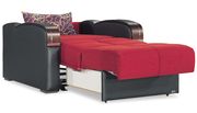 Red sleeper / sofa bed chair w/ storage additional photo 2 of 2
