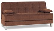 Brown fabric sofa bed w/ storage and 2 pillows by Casamode additional picture 2