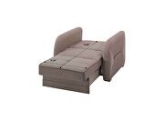 Convertible sleeper loveseat in beige chenille by Casamode additional picture 5