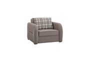 Convertible sleeper loveseat in beige chenille by Casamode additional picture 6