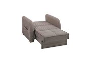 Convertible sleeper loveseat in beige chenille by Casamode additional picture 8