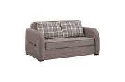 Convertible sleeper loveseat in beige chenille by Casamode additional picture 9