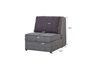 Gray sleeper loveseat by Casamode additional picture 10