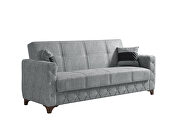 Simple attractive design everyday use couch in gray microfiber by Casamode additional picture 3