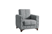 Simple attractive design everyday use couch in gray microfiber by Casamode additional picture 5