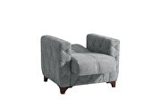 Simple attractive design everyday use chair  in gray microfiber by Casamode additional picture 2
