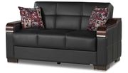 Modern convertible sofa w/ storage in black additional photo 5 of 9