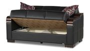 Modern convertible sofa w/ storage in black by Casamode additional picture 7