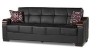 Modern convertible sofa w/ storage in black by Casamode additional picture 8