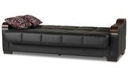 Modern convertible sofa w/ storage in black by Casamode additional picture 9