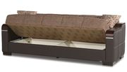 Modern brown fabric sofa w/ storage by Casamode additional picture 3