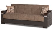 Modern brown fabric sofa w/ storage by Casamode additional picture 4