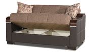 Modern brown fabric sofa w/ storage by Casamode additional picture 9