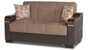 Modern brown fabric sofa w/ storage by Casamode additional picture 10