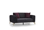 Stylish low profile channel tufted gray sofa by Casamode additional picture 4