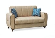 Texturized microfiber stylish convertible loveseat by Casamode additional picture 2