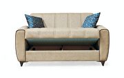 Texturized microfiber stylish convertible loveseat by Casamode additional picture 5