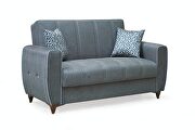 Texturized gray microfiber stylish convertible sofa by Casamode additional picture 11