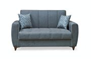 Texturized gray microfiber stylish convertible sofa by Casamode additional picture 14