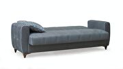 Texturized gray microfiber stylish convertible sofa by Casamode additional picture 4