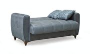 Texturized gray microfiber stylish convertible sofa by Casamode additional picture 9