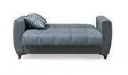 Texturized gray microfiber stylish convertible loveseat by Casamode additional picture 4