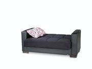 Black microfiber sofa w/ storage by Casamode additional picture 5