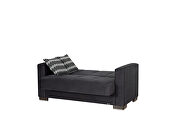 Black microfiber sofa w/ storage by Casamode additional picture 7