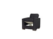 Black microfiber sofa w/ storage by Casamode additional picture 9
