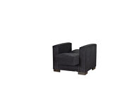 Black microfiber chair w/ storage by Casamode additional picture 3