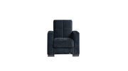 Black microfiber chair w/ storage by Casamode additional picture 4