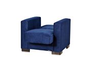 Blue microfiber chair w/ storage by Casamode additional picture 3