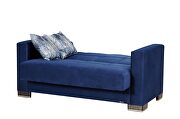 Blue microfiber loveseat w/ storage by Casamode additional picture 3