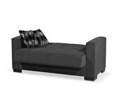 Gray microfiber loveseat w/ storage by Casamode additional picture 4