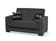 Gray microfiber loveseat w/ storage by Casamode additional picture 6