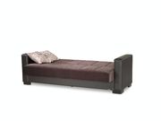 Brown microfiber sofa w/ storage by Casamode additional picture 2