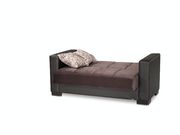 Brown microfiber sofa w/ storage by Casamode additional picture 5