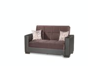 Brown microfiber sofa w/ storage by Casamode additional picture 7