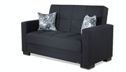 Dark blue chenille polyester sofa w/ storage by Casamode additional picture 7